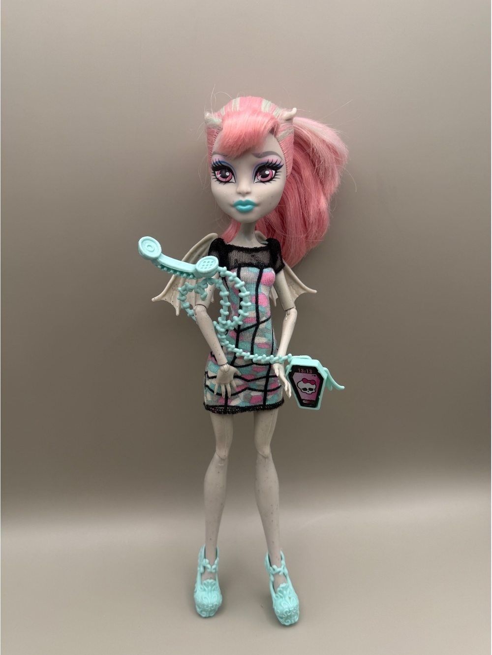 Monster High Ghoul Chat Rochelle Goyle Complete w/ Wings, Phone Insert
